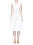 Main View - Click To Enlarge - ALEXANDER WHITE - 'The Marilyn' twill flared shirt dress