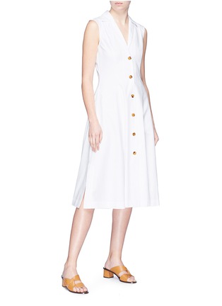Figure View - Click To Enlarge - ALEXANDER WHITE - 'The Marilyn' twill flared shirt dress