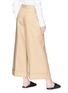Back View - Click To Enlarge - ALEXANDER WHITE - 'The Carine' twill flared wide leg pants