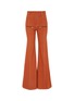 Main View - Click To Enlarge - CHLOÉ - Zip contrast topstitching flared jeans