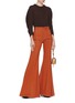 Figure View - Click To Enlarge - CHLOÉ - Zip contrast topstitching flared jeans