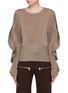 Main View - Click To Enlarge - CHLOÉ - Ruffle sleeve lurex knit sweater