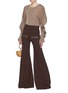 Figure View - Click To Enlarge - CHLOÉ - Ruffle sleeve lurex knit sweater