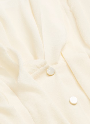 Detail View - Click To Enlarge - CHLOÉ - Pleated drape silk crepe shirt dress