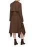 Back View - Click To Enlarge - CHLOÉ - Belted drape outseam virgin wool twill trench coat