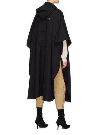 Back View - Click To Enlarge - CHLOÉ - Hooded twill long cape