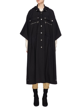 Main View - Click To Enlarge - CHLOÉ - Hooded twill long cape