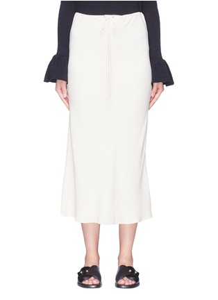 Main View - Click To Enlarge - ALEXANDER WHITE - 'The Marta' drawstring crepe skirt