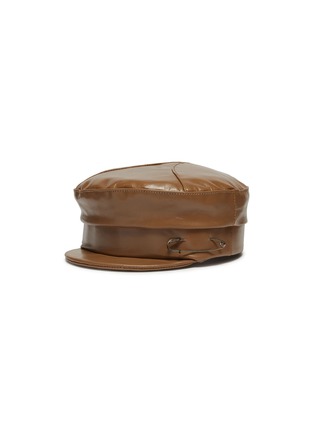 Main View - Click To Enlarge - GIGI BURRIS MILLINERY - 'Georgie' leather newsboy cap