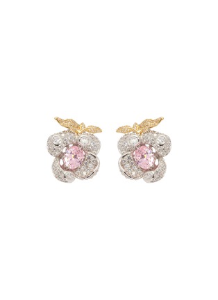 Main View - Click To Enlarge - ANABELA CHAN - 'Mini Blossom' diamond floral earrings