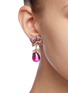 Figure View - Click To Enlarge - ANABELA CHAN - 'Pinkberry' diamond gemstone freshwater pearl drop earrings