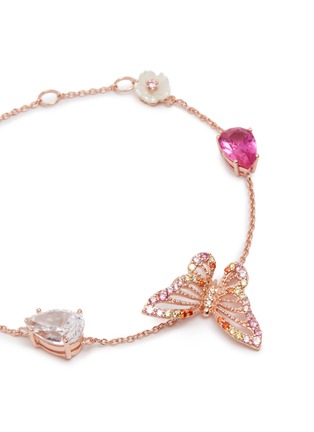 Detail View - Click To Enlarge - ANABELA CHAN - 'Butterfly' diamond gemstone station bracelet