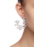 Front View - Click To Enlarge - ANABELA CHAN - 'Butterfly Garland' diamond mother of pearl hoop earrings