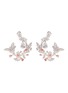 Main View - Click To Enlarge - ANABELA CHAN - 'Butterfly Garland' diamond mother of pearl hoop earrings