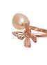 Detail View - Click To Enlarge - ANABELA CHAN - 'Butterfly' diamond sapphire freshwater pearl ring