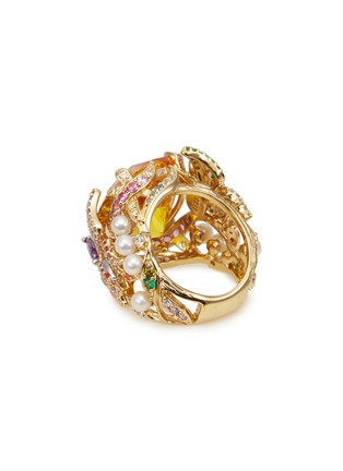 Figure View - Click To Enlarge - ANABELA CHAN - 'Swallowtail' diamond gemstone freshwater pearl ring