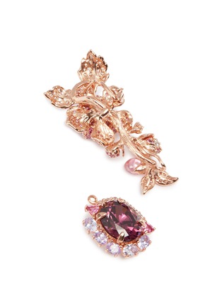 Detail View - Click To Enlarge - ANABELA CHAN - 'Rose' diamond gemstone detachable drop cocktail earrings