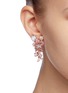 Front View - Click To Enlarge - ANABELA CHAN - 'Rose' diamond gemstone detachable drop cocktail earrings