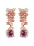 ANABELA CHAN - 'Rose' diamond gemstone detachable drop cocktail earrings