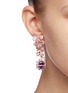 Figure View - Click To Enlarge - ANABELA CHAN - 'Rose' diamond gemstone detachable drop cocktail earrings