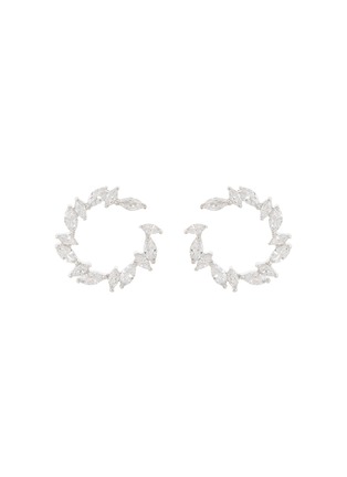 Main View - Click To Enlarge - CZ BY KENNETH JAY LANE - Cubic zirconia open wreath earrings