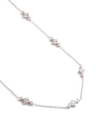 Detail View - Click To Enlarge - CZ BY KENNETH JAY LANE - Cubic zirconia geometric station necklace