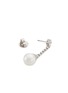 Detail View - Click To Enlarge - CZ BY KENNETH JAY LANE - Freshwater pearl cubic zirconia link drop earrings
