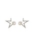 Main View - Click To Enlarge - CZ BY KENNETH JAY LANE - Cubic zirconia cutout open star glass pearl earrings