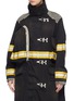 Detail View - Click To Enlarge - CALVIN KLEIN 205W39NYC - 'Firefighter' detachable logo patch stripe twill coat