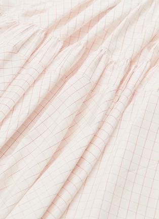 Detail View - Click To Enlarge - CALVIN KLEIN 205W39NYC - Windowpane check ruffle tiered skirt