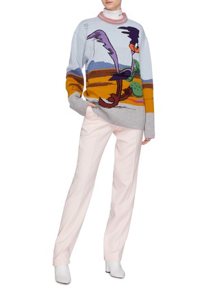 Figure View - Click To Enlarge - CALVIN KLEIN 205W39NYC - x Looney Tunes™ 'Road Runner' intarsia knit sweater