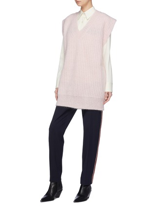 Figure View - Click To Enlarge - CALVIN KLEIN 205W39NYC - Oversized mohair-wool chunky knit V-neck sweater