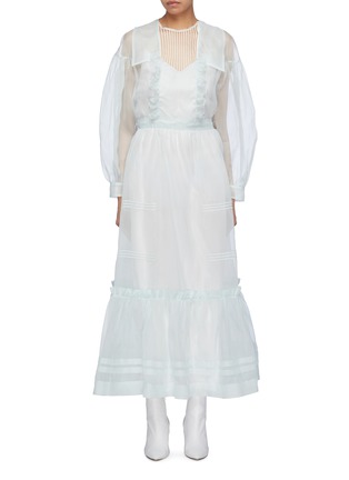 Main View - Click To Enlarge - CALVIN KLEIN 205W39NYC - Balloon sleeve tiered silk organza dress