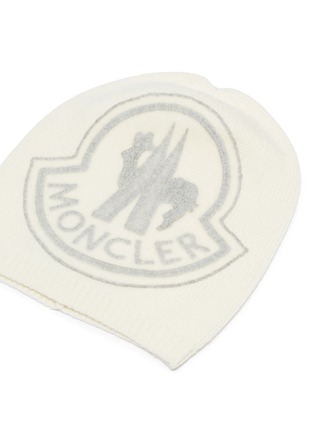 Detail View - Click To Enlarge - MONCLER - Logo wool-cashmere knit beanie