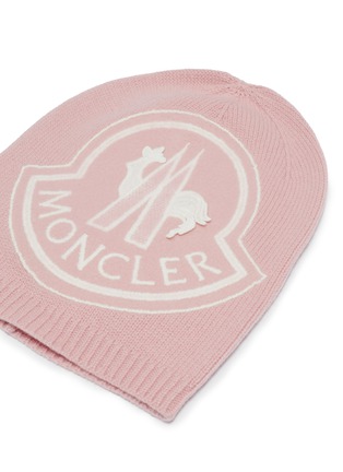 Detail View - Click To Enlarge - MONCLER - Logo wool-cashmere knit beanie