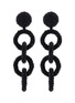 Main View - Click To Enlarge - OSCAR DE LA RENTA - Beaded interlocking hoop link clip earrings