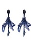 Main View - Click To Enlarge - OSCAR DE LA RENTA - 'Large Lace Impatiens' petal glass crystal drop clip earrings