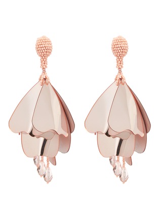 Main View - Click To Enlarge - OSCAR DE LA RENTA - 'Large Impatiens' petal drop clip earrings