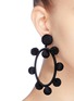 Figure View - Click To Enlarge - OSCAR DE LA RENTA - Ball threaded hoop clip earrings