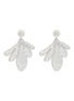 Main View - Click To Enlarge - OSCAR DE LA RENTA - Pailette leaf drop clip earrings