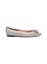 Main View - Click To Enlarge - PEDDER RED - 'Jeanne' strass pavé square brooch leather flats