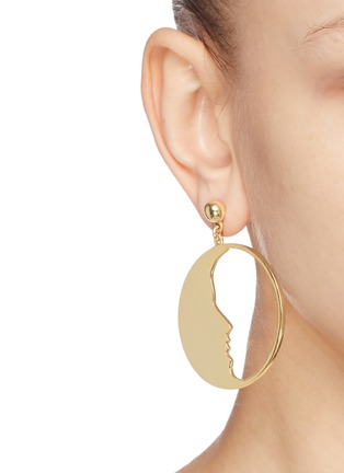Figure View - Click To Enlarge - OSCAR DE LA RENTA - 'Small Moon' hoop earrings