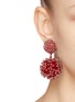 Figure View - Click To Enlarge - OSCAR DE LA RENTA - Beaded ball drop glass crystal clip earrings