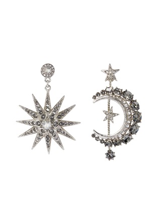 Main View - Click To Enlarge - OSCAR DE LA RENTA - Mismatched star and moon earrings