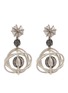 Main View - Click To Enlarge - OSCAR DE LA RENTA - 'Globe' beaded threaded hoop drop clip earrings