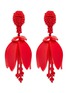 Main View - Click To Enlarge - OSCAR DE LA RENTA - Floral glass crystal drop clip earrings