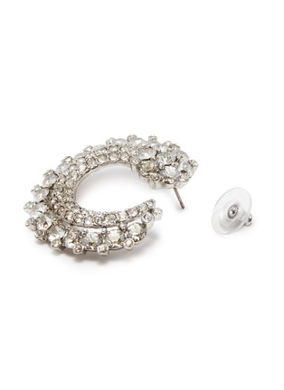 Detail View - Click To Enlarge - OSCAR DE LA RENTA - Glass crystal hoop earrings