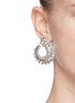 Figure View - Click To Enlarge - OSCAR DE LA RENTA - Glass crystal hoop earrings