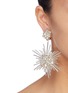 Figure View - Click To Enlarge - OSCAR DE LA RENTA - Swarovski crystal fireball drop clip earrings