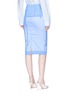 Back View - Click To Enlarge - VICTORIA BECKHAM - 'Linear' panelled organza poplin pencil skirt
